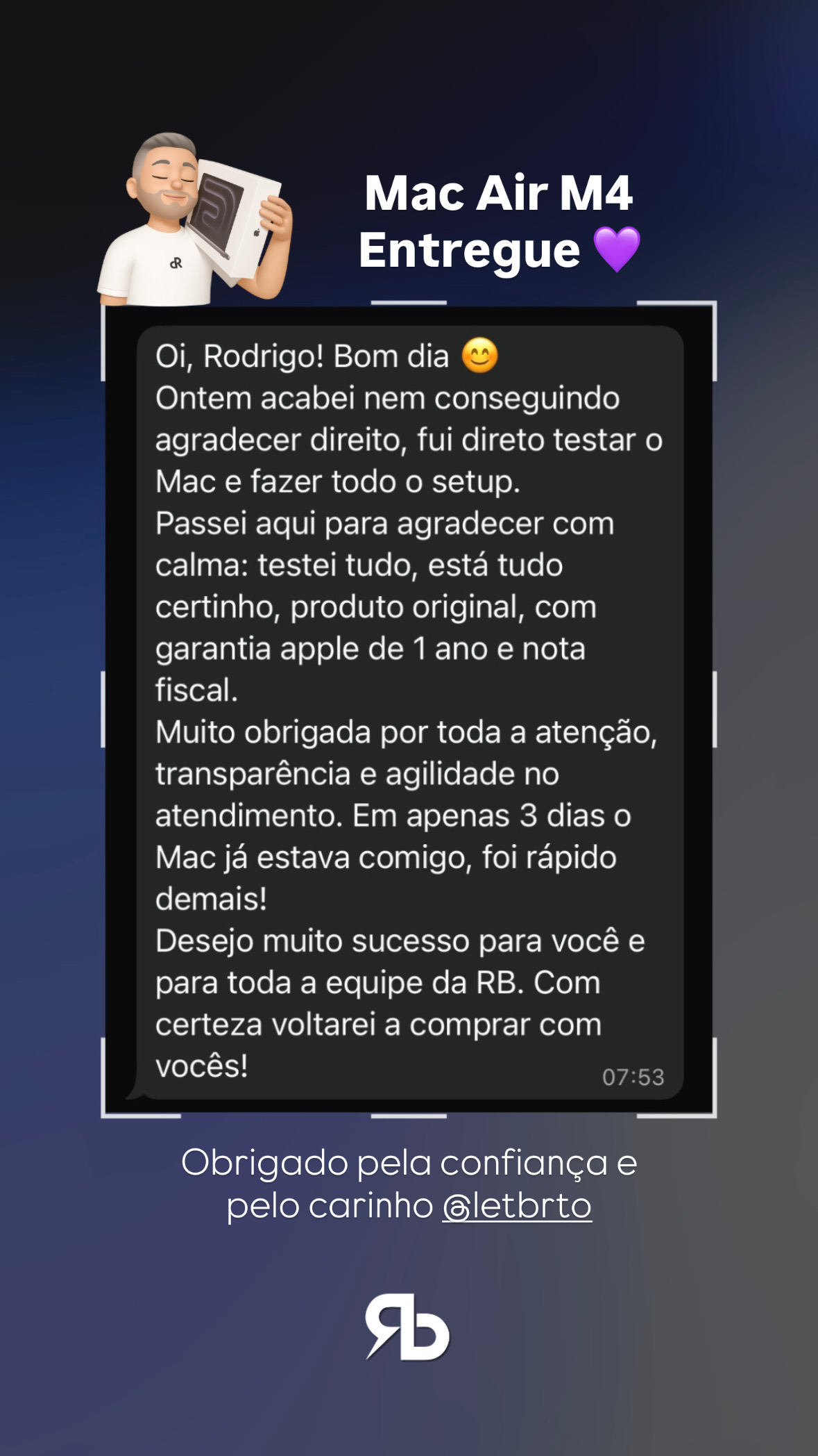 Feedback de Letícia de Brito
